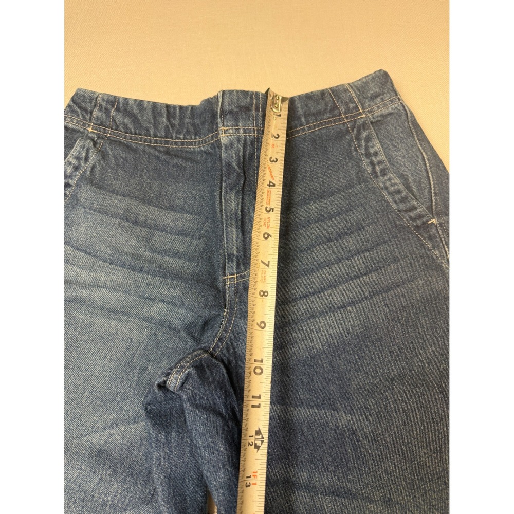 Pilcro Cinch Back Barrel Leg Wide Leg Jeans Medium Wash Blue 27 - Picture 8 of 9